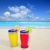 beach cocktails yellow red in caribbean tropical sea stock photo © lunamarina
