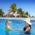 kız · anne · yüzme · havuzu · tropikal · konum · kadın - stok fotoğraf © lunamarina