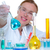 chemical laboratory scientist woman with glass flask stock photo © lunamarina
