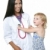 Brunette pediatric doctor with blond little girl stock photo © lunamarina