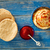 Hummus with pita bread and red pepper powder stock photo © lunamarina