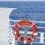Cruise white boat handrail detail in blue sea stock photo © lunamarina