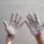Astist plastering man hands with cracked plaster stock photo © lunamarina