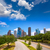 Houston · Teksas · ufuk · çizgisi · modern · mavi · gökyüzü · görmek - stok fotoğraf © lunamarina