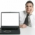 zakenman · laptop · computer · laptop · exemplaar · ruimte · scherm - stockfoto © lunamarina