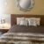 bedroom modern silver mirror fake fur blanket stock photo © lunamarina