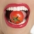 comer · rojo · tomate · macro · mujer · boca - foto stock © lunamarina
