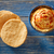 Hummus with pita bread and red pepper powder stock photo © lunamarina