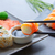 Sushi Maki and Niguiri soy sauce and wasabi stock photo © lunamarina