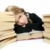 little blond bored student girl thinking relaxed on book stock photo © lunamarina