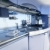 blau · Silber · Küche · Dekoration · Innenarchitektur - stock foto © lunamarina