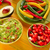 meksykańskie · jedzenie · mieszany · nachos · chili · sos · cheddar - zdjęcia stock © lunamarina