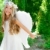 Angel children girl open arms in forest white wings stock photo © lunamarina