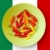 colorful chili peppers plate with Mexico flag stock photo © lunamarina