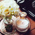 retro · bouquet · fiori · bianchi · vaso · candele - foto d'archivio © manera