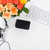 Feminine desk workspace with roses, startup concept stock photo © manera