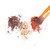 make-up · conjunto · solto · isolado · pó · branco - foto stock © manera
