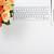 nőies · fehér · asztal · munkaterület · virágok · startup - stock fotó © manera