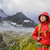 Alps Hiking - hiker woman in Switzerland mountains stock photo © Maridav