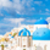 Europa · turistica · viaggio · donna · banner · santorini - foto d'archivio © Maridav