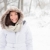 hó · tél · nő · nő · portré · kint · fehér - stock fotó © Maridav