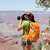 Hiking photographer taking pictures, Grand Canyon stock photo © Maridav