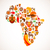 Karte · Afrika · Vektor · Symbole · Musik · Baum - stock foto © marish
