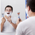 Surprised real men shaving. stock photo © Massonforstock