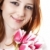 Mädchen · Tulpen · Frühling · Lächeln · Gesicht · glücklich - stock foto © Massonforstock