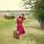 Redhead girl with suitcase at outdoor. stock photo © Massonforstock