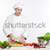 şef · yeşil · salatalık · mutfak · beyaz - stok fotoğraf © master1305