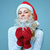 mooie · jonge · vrouw · kerstman · kleding · sneeuwvlokken · Blauw - stockfoto © master1305