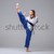 karate · lány · fekete · öv · fehér · kimonó - stock fotó © master1305