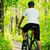 ciclista · equitazione · bike · percorso · foresta · bella - foto d'archivio © maxpro