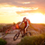 Radfahrer · Reiten · Fahrrad · Berg · Weg · Sonnenuntergang - stock foto © maxpro