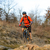 Enduro Cyclist Riding the Mountain Bike on the Rocky Trail. Extreme Sport Concept. Space for Text. stock photo © maxpro