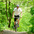 サイクリスト · ライディング · 自転車 · 歩道 · 森林 · 美しい - ストックフォト © maxpro
