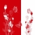 abstract · roşu · floare · fluture · felicitare · primăvară - imagine de stoc © meikis