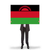 Businessman holding a big card, flag of Malawi stock photo © michaklootwijk