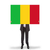 Businessman holding a big card, flag of Mali stock photo © michaklootwijk