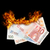 yanan · para · euro · yangın · yalıtılmış - stok fotoğraf © michaklootwijk