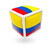 Flag of colombia. Cube icon stock photo © MikhailMishchenko