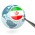 Magnified flag of iran with blue globe stock photo © MikhailMishchenko