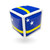 Flag of curacao. Cube icon stock photo © MikhailMishchenko