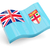 3D · banderą · Fidżi · odizolowany · biały · fali - zdjęcia stock © MikhailMishchenko