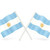 bandeira · Argentina · dois · ondulado · bandeiras · isolado - foto stock © MikhailMishchenko