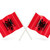 bandeira · Albânia · dois · ondulado · bandeiras · isolado - foto stock © MikhailMishchenko