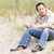 Man sitting on beach stock photo © monkey_business