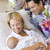 New mother with baby and husband in hospital smiling stock photo © monkey_business