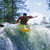 Young man kayaking on waterfall stock photo © monkey_business